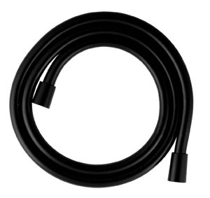 עם מחברי מתכת   PVC  צינור גמיש שחור מט 1.5 מ