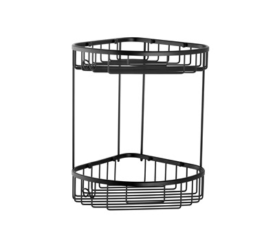 רשת פינתית למקלחת בראס 260X230X300 שחור מט