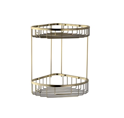 רשת פינתית למקלחת בראס 260X230X300 ברונזה מט